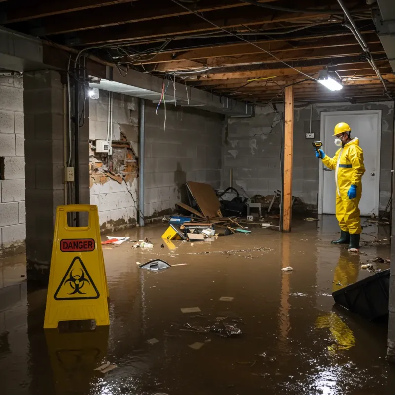 Flooded Basement Electrical Hazard in Jefferson County, MO Property