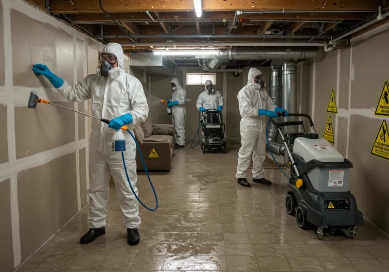 Basement Moisture Removal and Structural Drying process in Jefferson County, MO